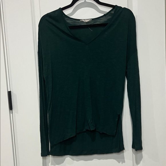 MADEWELL GREEN LONG SLEEVE TEE TUNIC - Picture 1 of 6
